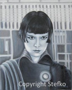 "Louise Brooks", 2008, Öl auf Leinwand, 50 x 60 cm, Copyright Ursula Stefko